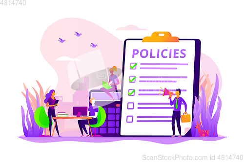 Image of Business rule concept vector illustration