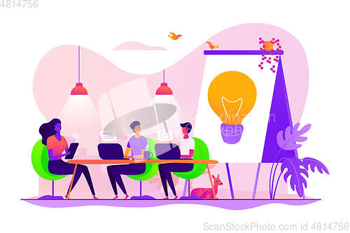 Image of Coworking concept vector illustration