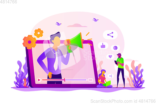 Image of Social network promotion concept vector illustration