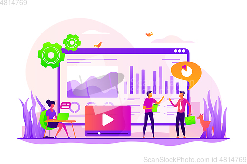 Image of Social media dashboard concept vector illustration