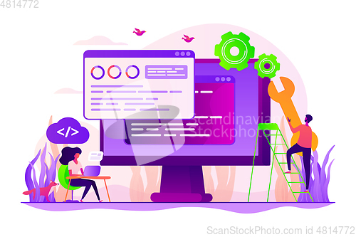 Image of Back end development concept vector illustration