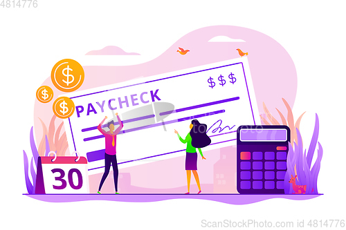 Image of Paycheck concept vector illustration