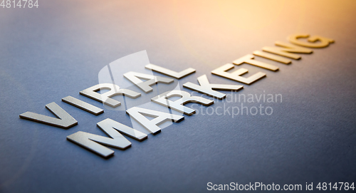 Image of Word viral marketing written with white solid letters