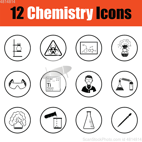 Image of Chemistry icon set