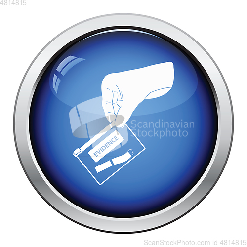 Image of Hand holding evidence pocket icon