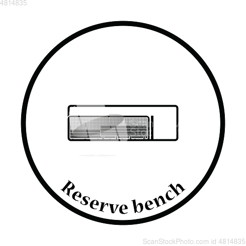 Image of Baseball reserve bench icon