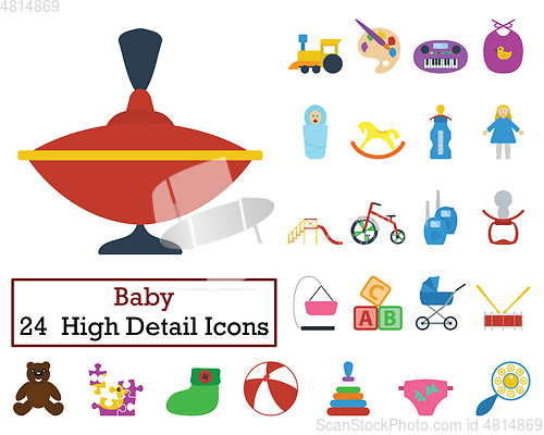 Image of Set of 24 Baby Icons