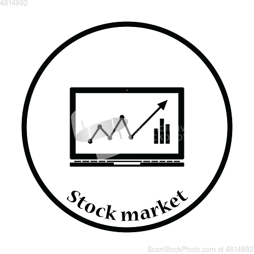 Image of Icon of Laptop with chart