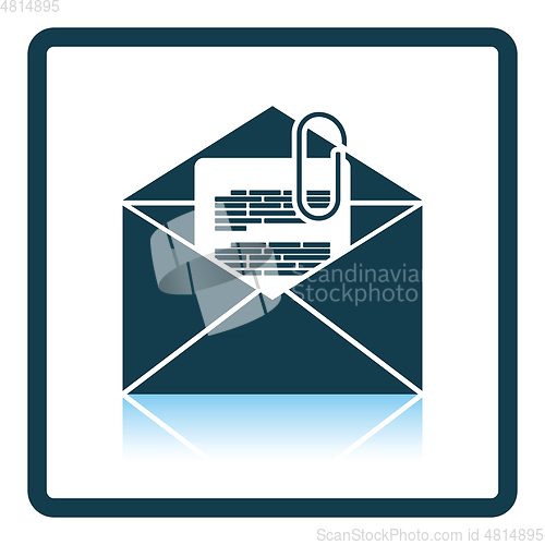 Image of Mail with attachment icon