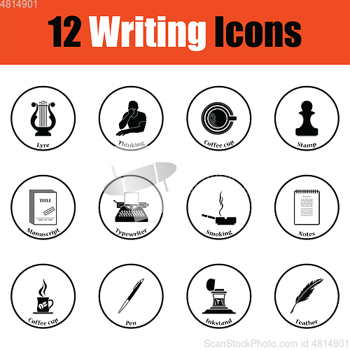 Image of Set of writer icons