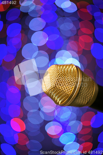 Image of Microphone alone on stage