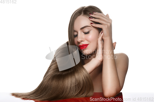 Image of girl with beautiful long hair