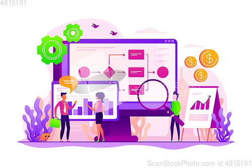 Image of Business process automation concept vector illustration