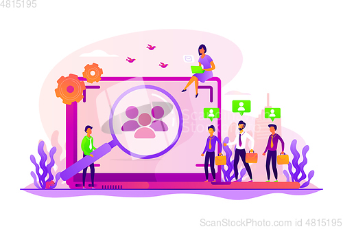 Image of Target audience concept vector illustration