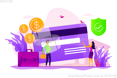 Image of Bank account concept vector illustration