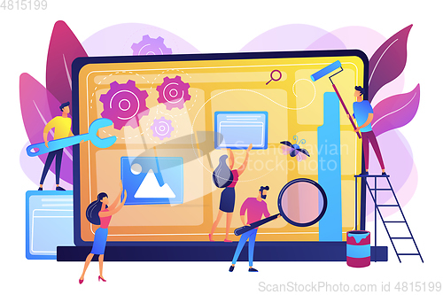 Image of Website maintenance concept vector illustration