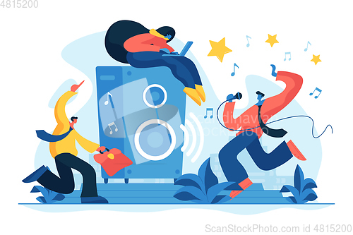 Image of Office fun concept vector illustration