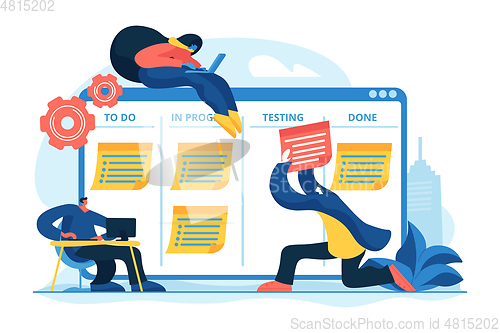 Image of Task management concept vector illustration