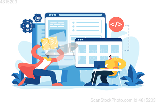 Image of Web development concept vector illustration