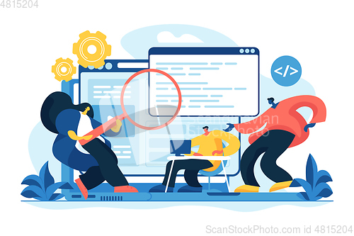 Image of Front end development concept vector illustration