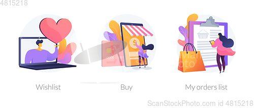 Image of Online shopping vector concept metaphors.