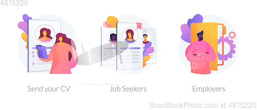 Image of Looking for a job vector concept metaphors.