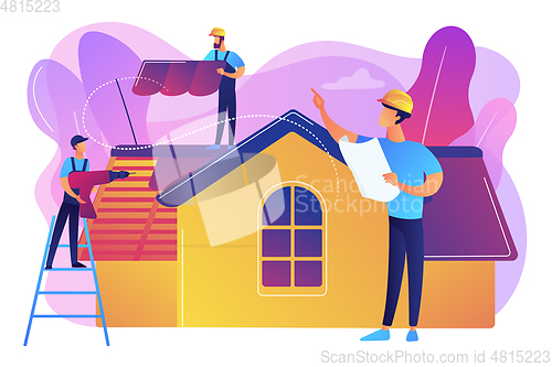 Image of Roofing services concept vector illustration