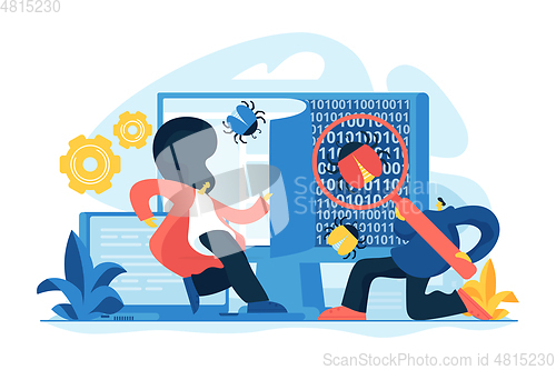 Image of Software testing concept vector illustration