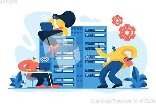 Image of System administration concept vector illustration