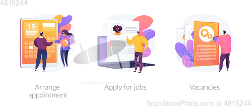 Image of Job application vector concept metaphors.