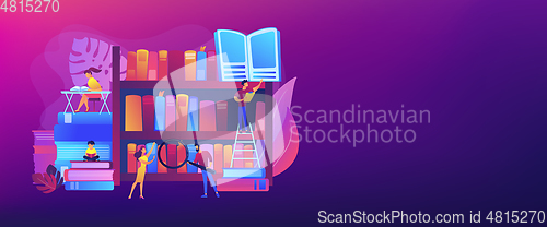 Image of Public library concept banner header