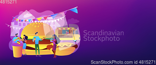 Image of Street food concept banner header.