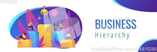 Image of Business hierarchy concept banner header.