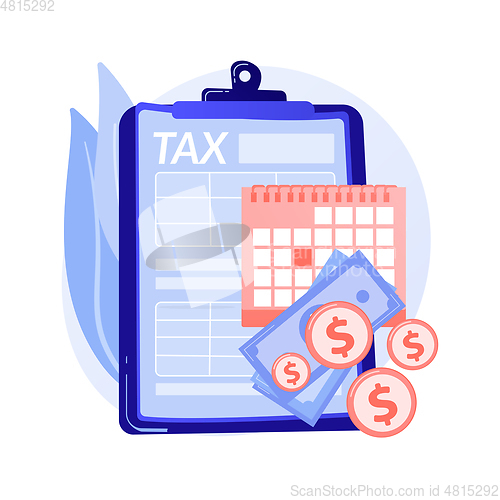 Image of Tax year abstract concept vector illustration.