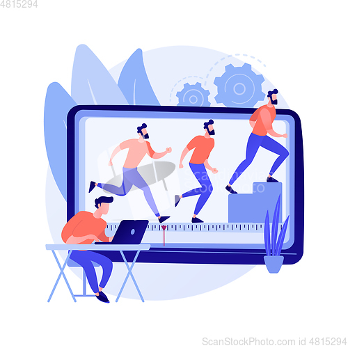 Image of Computer animation abstract concept vector illustration.
