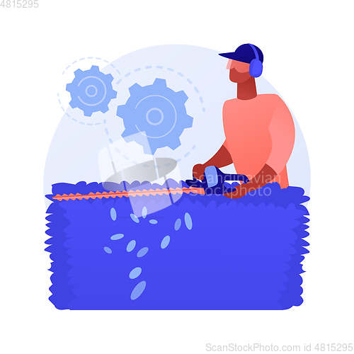 Image of Hedge trimming abstract concept vector illustration.