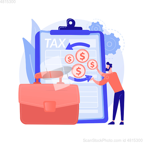 Image of Corporation income tax returns abstract concept vector illustration.