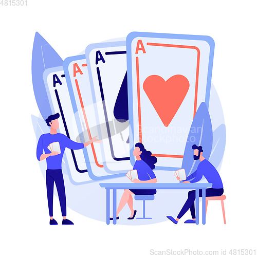 Image of Play cards abstract concept vector illustration.