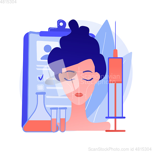 Image of Facial contouring abstract concept vector illustration.