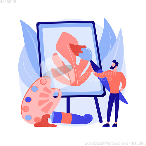 Image of Painting abstract concept vector illustration.