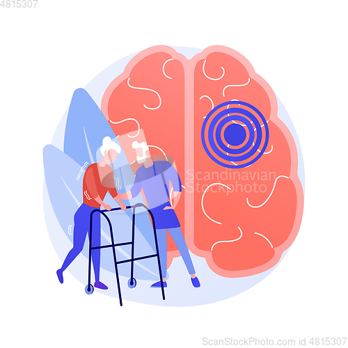 Image of Parkinson disease abstract concept vector illustration.