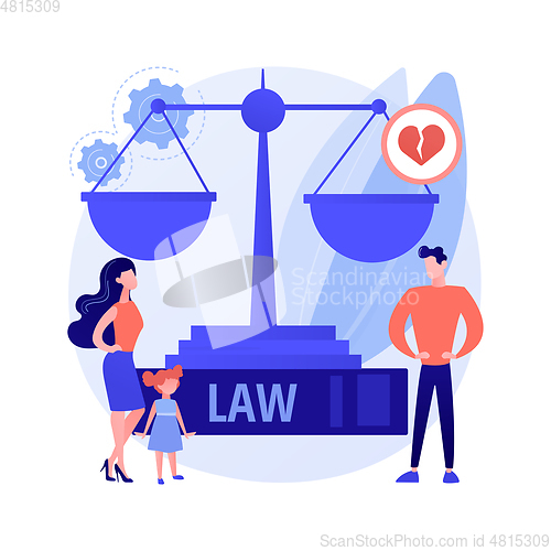 Image of Matrimonial law abstract concept vector illustration.