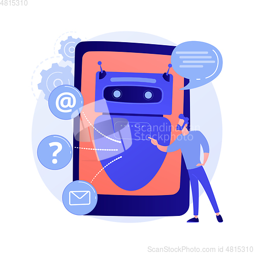 Image of Chatbot Artificial Intelligence abstract concept vector illustration.