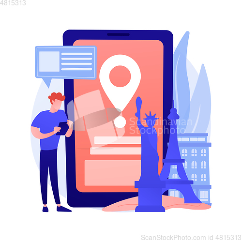 Image of Smart destinations project abstract concept vector illustration.