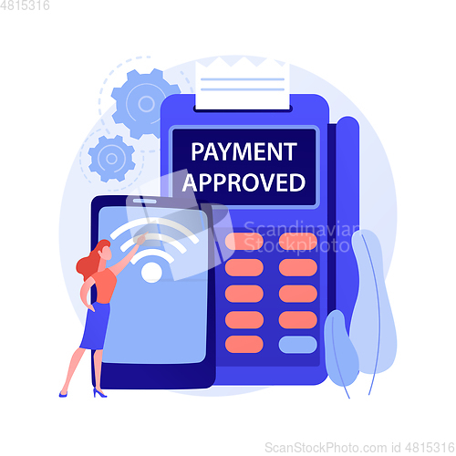 Image of NFC connection abstract concept vector illustration.