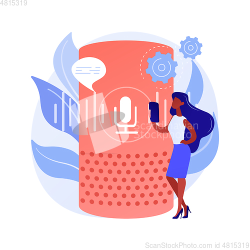 Image of Smart speaker abstract concept vector illustration.