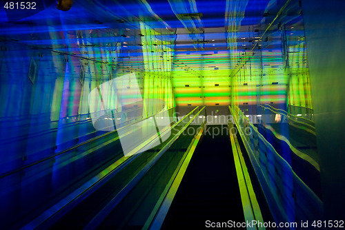 Image of Futuristic escalator