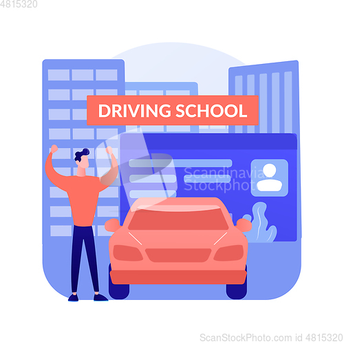 Image of Driving lessons abstract concept vector illustration.