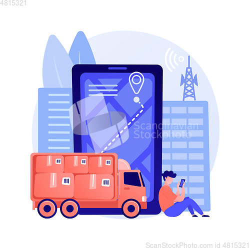 Image of Post service tracking abstract concept vector illustration.