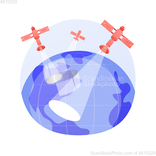 Image of Earth observation abstract concept vector illustration.